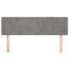 vidaXL Cabecero de terciopelo gris claro 147x16x78/88 cm