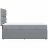 vidaXL Cama box spring con colch&oacute;n tela gris claro 90x190 cm