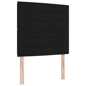 vidaXL Cabecero LED con tiras LED con cabecera Manual Negro 80 cm tela