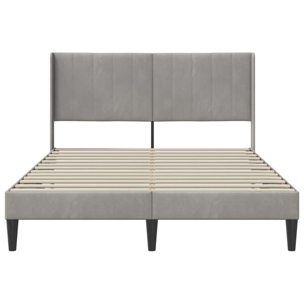 vidaXL Estructura de cama Gris Claro 120 x 190 cm Terciopelo