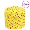 vidaXL Cuerda de barco polipropileno amarillo 18 mm 100 m