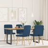 vidaXL Sillas de comedor 4 unidades tela azul