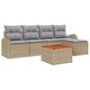 vidaXL Conjunto de sof&aacute;s de jard&iacute;n 6 uds. Beige y Gris Claro