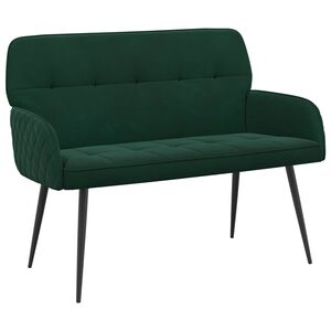 vidaXL Sof&aacute; de 2 plazas con patas de metal 2 plaza Verde oscuro