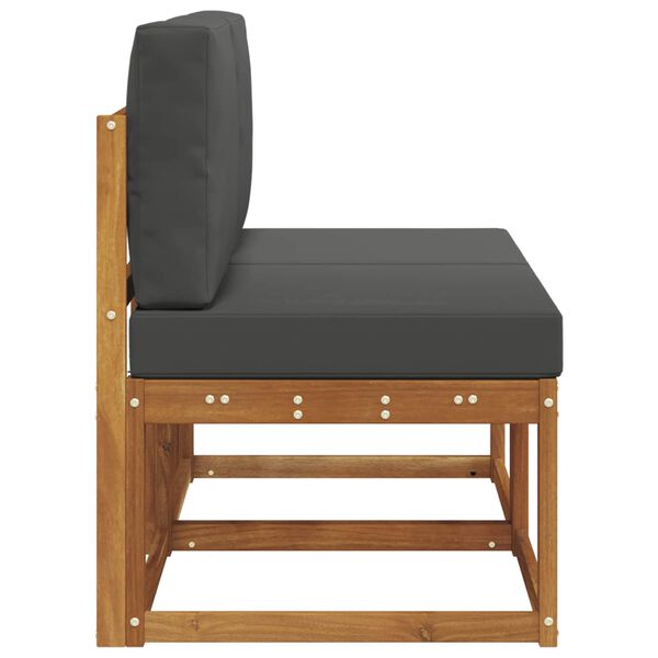 vidaXL 2 Pieza Sof&aacute; intermedio de exterior Madera de Acacia S&oacute;lida