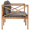 vidaXL Juego muebles de jard&iacute;n 4 piezas y cojines madera maciza teca