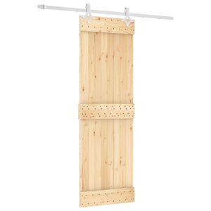 vidaXL Puerta Corredera Natural y Blanco 70 x 210 cm