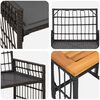 vidaXL Juego de muebles de exterior 3 pcs Negro y Gris oscuro