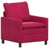 vidaXL Sof&aacute; Rojo vino 76 x 81 x 87,5 cm Terciopelo