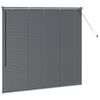 vidaXL Persiana para Ventana con cortinas Manual Gris oscuro Aluminio
