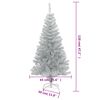 vidaXL &Aacute;rbol de Navidad artificial con soporte plateado PET 120 cm