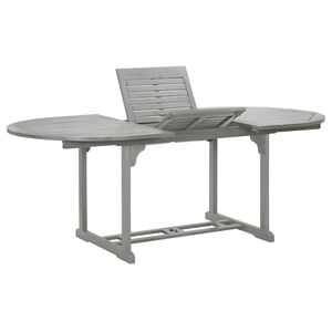 vidaXL Mesa de jard&iacute;n madera maciza de acacia gris 200x100x75 cm