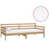vidaXL Sof&aacute; cama y colch&oacute;n madera pino maciza marr&oacute;n miel 90x200 cm