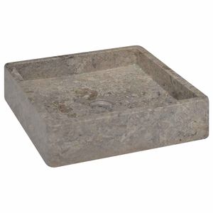 vidaXL Lavabo gris m&aacute;rmol 40x40x10 cm