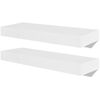 vidaXL Estantes flotantes de pared 2 uds MDF blanco para libros/DVD