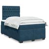 vidaXL Cama box spring con colch&oacute;n terciopelo azul 120x200 cm