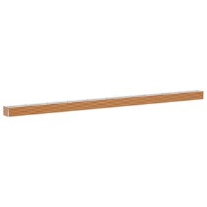 vidaXL Arriate elevado Marr&oacute;n Claro 970 x 50 x 36 cm Acero Galvanizado