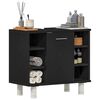 vidaXL Gabinete de Ba&ntilde;o con estante Roble Negro 60 x 32 x 54 cm