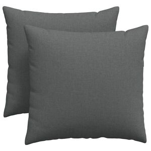 vidaXL Cojines de sof&aacute; 2 pcs Gris oscuro 45 x 45 cm tela