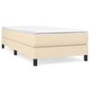 vidaXL Estructura de cama con somier tela crema 90x200 cm