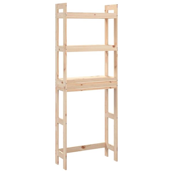 vidaXL Estante de baño madera maciza de pino 63x26x171 cm