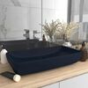 vidaXL Lavabo rectangular de lujo cer&aacute;mica azul oscuro mate 71x38 cm