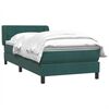 vidaXL Cama box spring con colch&oacute;n terciopelo verde oscuro 90x220 cm