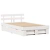 vidaXL Estructura de cama con caj&oacute;n 135 x 190 cm Madera de pino macizo
