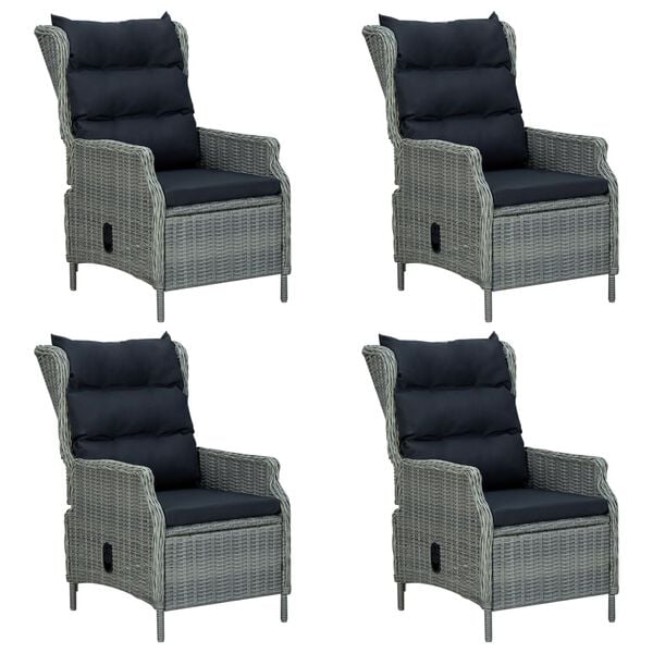 vidaXL Juego de comedor para jard&iacute;n de 5 piezas gris claro