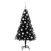 vidaXL &Aacute;rbol de Navidad con 150 LED con soporte Negro 120 cm PVC