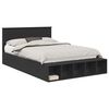 vidaXL Estructura de cama Negro 150 x 200 cm Madera contrachapada