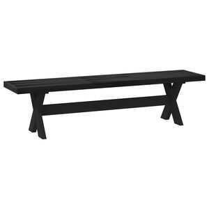 vidaXL Banca de Comedor NOAIN 180 x 41 x 45 cm Pino macizo Negro