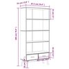 vidaXL Estanter&iacute;a 4 niveles OLDEN madera maciza pino marr&oacute;n y blanco