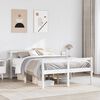 vidaXL Cama personas mayores y cabecero madera pino blanco 150x200 cm