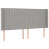 vidaXL Cama box spring colch&oacute;n y luces LED tela gris claro 160x200 cm