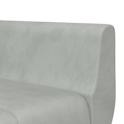 vidaXL Sofá cama en forma de L terciopelo gris claro 275x140x70 cm