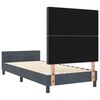 vidaXL Cama tipo Box Spring Gris oscuro 90 x 200 cm Terciopelo