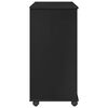 vidaXL Gabinete rodante Negro 63,5 x 39 x 79 cm Madera de Pino Macizo
