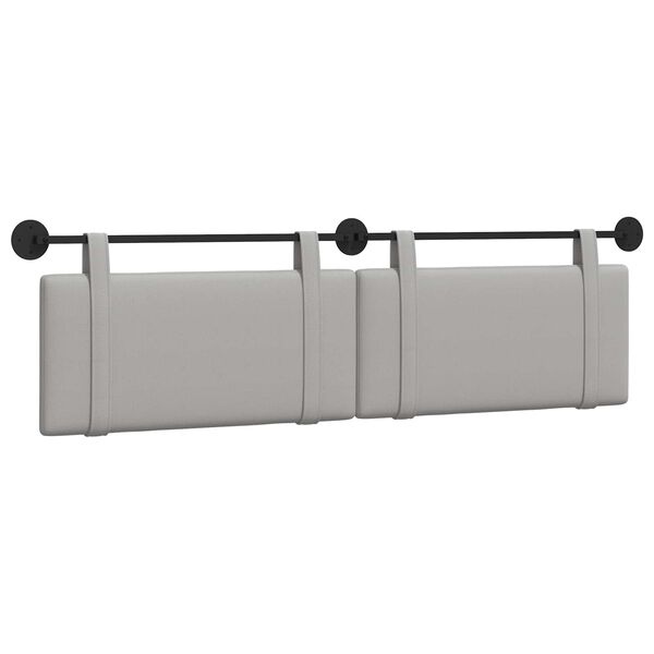 vidaXL Cabecera Colgante Liso Gris Nube 190 x 55 x 5 cm tela