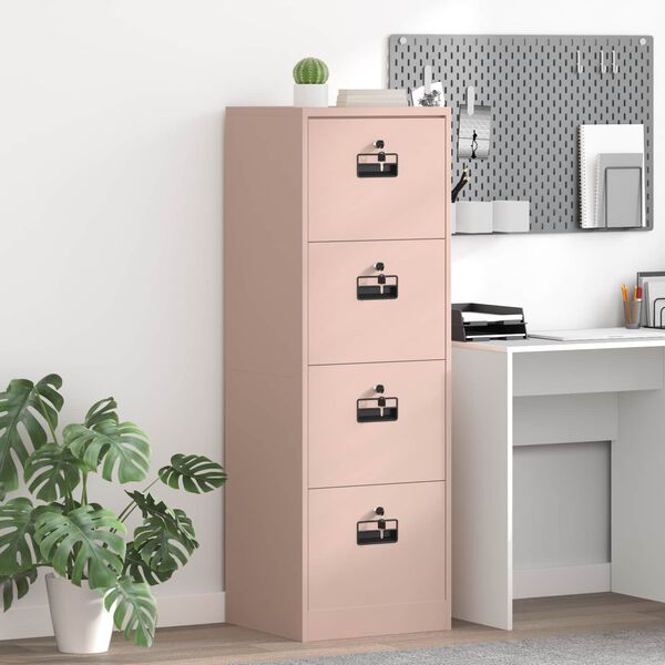 vidaXL Mueble archivador con caj&oacute;n con estante Rosa 44 x 50 x 106.5 cm