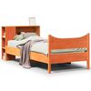 vidaXL Estructura de cama sin colch&oacute;n madera maciza marr&oacute;n 75x190 cm