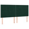 vidaXL Cama box spring colch&oacute;n y LED terciopelo verde oscuro 180x200cm