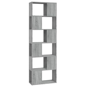 vidaXL Estanter&iacute;a/divisor de espacios gris Sonoma 60x24x186 cm