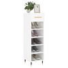 vidaXL Mueble zapatero madera contrachapada blanco brillo 30x35x105 cm