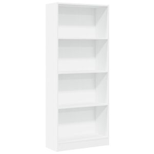 vidaXL Estanter&iacute;a de madera de ingenier&iacute;a blanca 60x24x143 cm