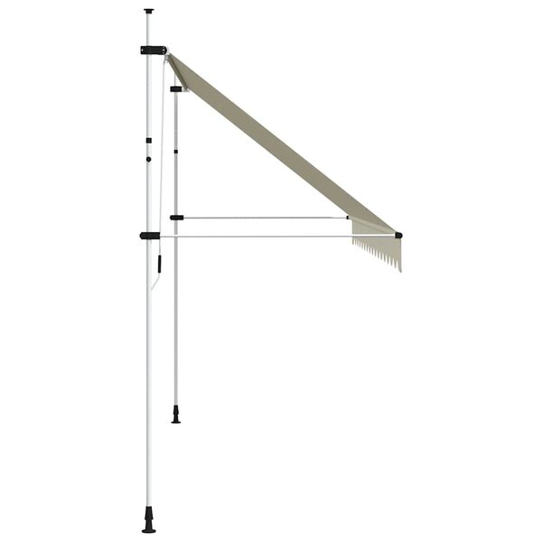vidaXL Toldo retr&aacute;ctil de operaci&oacute;n manual 400 cm crema