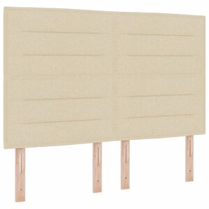 vidaXL Cama tipo Box Spring con colch&oacute;n Crema 140 x 200 cm tela