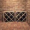 vidaXL Estante de Vino 2 pcs Natural 62 x 25 x 62 cm