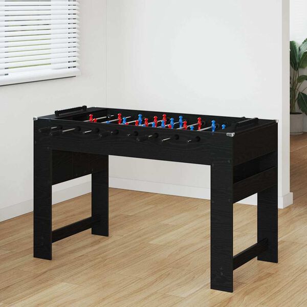 vidaXL Mesa de Futbol&iacute;n Roble Negro 125 x 60,5 x 80 cm