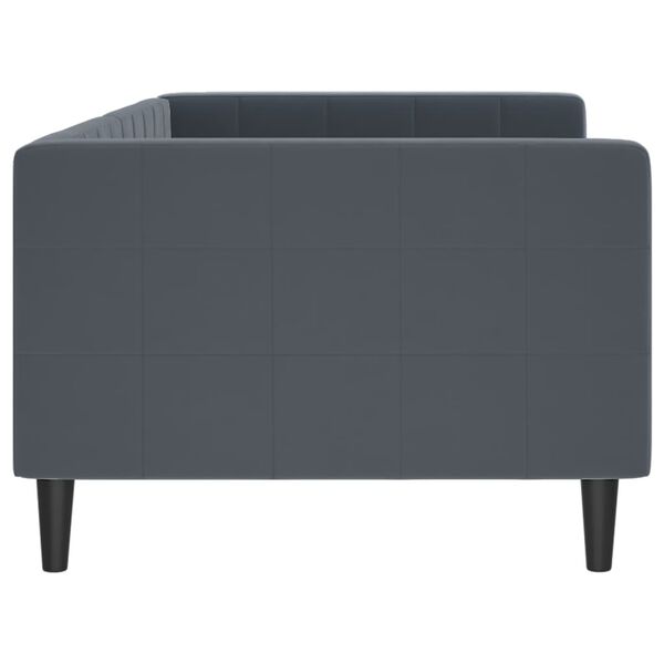 vidaXL Sof&aacute; cama sin colch&oacute;n terciopelo gris oscuro 90x200 cm